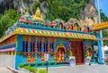 Hindu temple at the Batu Caves in Kuala Lumpur Royalty Free Stock Photo