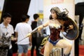 Fiction character of WONDER WOMAN from DC movies and comics. Royalty Free Stock Photo