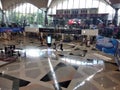 Interior of Kuala Lumpur International Airport 1 KLIA 1 departure hall.