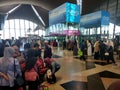 Interior of Kuala Lumpur International Airport 1 KLIA 1 departure hall. Royalty Free Stock Photo