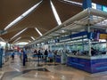 Interior of Kuala Lumpur International Airport 1 KLIA 1 departure hall. Royalty Free Stock Photo