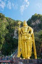 KUALA LUMPUR, MALAYSIA - MARCH 1: Statue of Murugan, a Hindu deity is located at entrance of Batu Caves on March 1, 2016 in Royalty Free Stock Photo