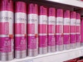 KUALA LUMPUR,MALAYSIA - MAY 24,2017 : Loreal Studio Line Silk Gray Fixing Spray displayed at supermarket Royalty Free Stock Photo