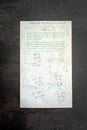 Old Electricity bill in September 1985 with very low charges Royalty Free Stock Photo