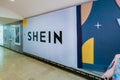 SHEIN advertisement board in a shopping mall in Malaysia. Shein is a Chinese online fast fashion retailer