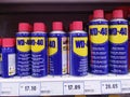 KUALA LUMPUR, MALAYSIA - MAY 20, 2017 : WD-40 product on a supermarket aisle.