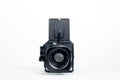 front view hasselblad 500c/m medium format film camera isolated in white background Royalty Free Stock Photo