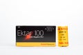 Kodak Ektar 100 box with film isolated in white background Royalty Free Stock Photo