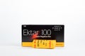 Kodak Ektar 100 box with film isolated in white background Royalty Free Stock Photo