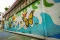 The famous street art of Jalan Alor in Kuala Lumpur City, Malaysia