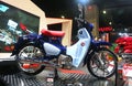 Honda Super Cub 125 motorcycle/scooter, displayed during the Kuala Lumpur International