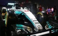 The Mercedes AMG Petronas F1 car, Driven by Lewis Hamilton 44, displayed during the