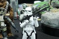 Miniature model of Storm Troopers and Imperial army character from Star Wars movie. Royalty Free Stock Photo