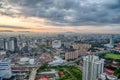 Panoramic skyscape views of around/nearby Petronas twin tower at Central City Tower.