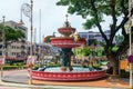 Bright Brickfields Junction Fountain in Kuala Lumpur Little India