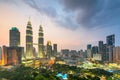 Kuala Lumpur, Malaysia park and skyline Royalty Free Stock Photo