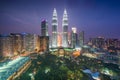 Kuala Lumpur, Malaysia park and skyline Royalty Free Stock Photo