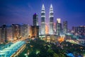 Kuala Lumpur, Malaysia park and skyline Royalty Free Stock Photo