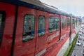 RapidKL Monorail train in motion, Kuala Lumpur, Malaysia