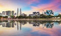 Kuala Lumpur, Malaysia skyline at Titiwangsa Park Royalty Free Stock Photo