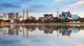 Kuala Lumpur, Malaysia skyline at Titiwangsa Park Royalty Free Stock Photo