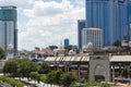 Kuala Lumpur, Malaysia - 13th February, 2018: Kuala Lumpur city landscape at Jalan Sultan Hishamuddin railway station