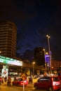 Kuala Lumpur, Malaysia - 13th February, 2018: Kuala Lumpur night streets city landscape Royalty Free Stock Photo