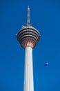 A BASE jumpers in jumps off from KL Tower.