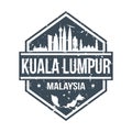 Kuala Lumpur Malaysia Travel Stamp. Icon Skyline City Design Vector.