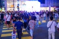 KUALA LUMPUR. 4 March 2023. People to cross the street at night in Bukit Bintang.