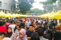 KUALA LUMPUR, MAY 23 2018: Vendors selling cuisine at street bazaar catered for iftar or breaking fast during the Muslim fasting