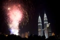 Kuala Lumpur New Year Fireworks Display Royalty Free Stock Photo