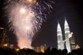 Kuala Lumpur New Year Fireworks Display Royalty Free Stock Photo