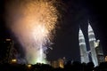 Kuala Lumpur New Year Fireworks Display Royalty Free Stock Photo