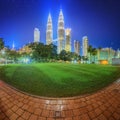 Kuala Lumpur night Scenery in the park, Malaysia Royalty Free Stock Photo