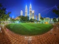 Kuala Lumpur night Scenery in the park, Malaysia Royalty Free Stock Photo