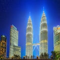 Kuala Lumpur night Scenery in the park, Malaysia Royalty Free Stock Photo