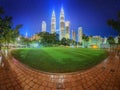 Kuala Lumpur night Scenery in the park, Malaysia Royalty Free Stock Photo