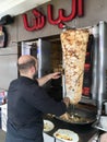 Cook of doner kebab shawarma