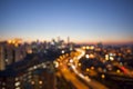 Kuala Lumpur Skyline with Highway Blurred Background Royalty Free Stock Photo
