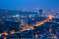 Kuala Lumpur skyline at night Royalty Free Stock Photo