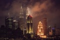 Kuala lumpur skyline at night, Malaysia, Kuala lumpur is capital city of Malaysia Royalty Free Stock Photo