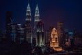 Kuala lumpur skyline at night, Malaysia, Kuala lumpur is capital city of Malaysia Royalty Free Stock Photo