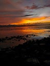 Kuala Perlis beach at Perlis Malaysia, sunset Royalty Free Stock Photo