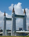 Kuala Terengganu Drawbridge in Kuala Terengganu, Terengganu, Malaysia.