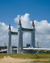 Kuala Terengganu Drawbridge in Kuala Terengganu, Terengganu, Malaysia. Royalty Free Stock Photo