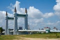 Kuala Terengganu Drawbridge in Kuala Terengganu, Terengganu, Malaysia. Royalty Free Stock Photo