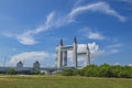 The view of Terengganu Drawbridge as seen from Muara Utara in Seberang Takir of Kuala Terengganu, Malaysia. Royalty Free Stock Photo