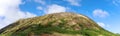 Kualoa mountain range panoramic view, famous filming location on Oahu island, Hawaii