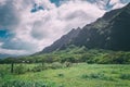 Kualoa mountain range view, famous filming location on Oahu islandÃâ